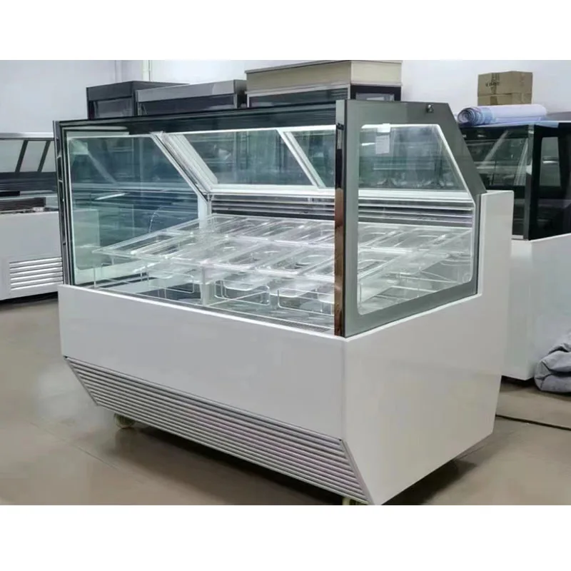 Factory price ice cream display showcase for italian ice cream display refrigerator ice cream display