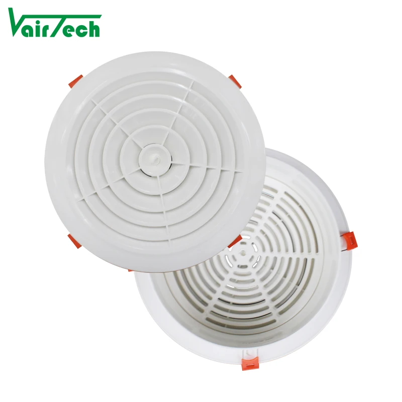 Round Adjustable Air Conditioning Disc Air Valve Plastic Ceiling Air Vent