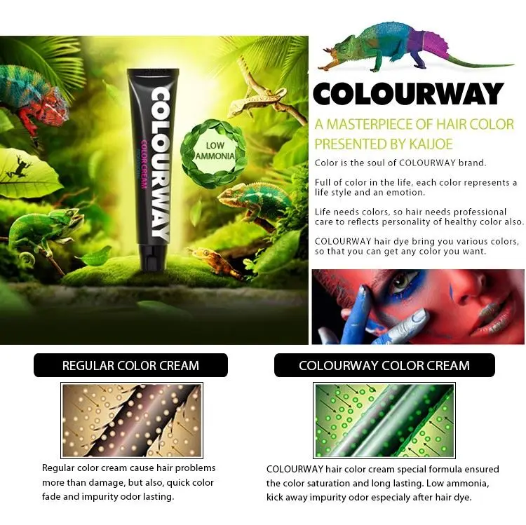 Hot Selling Professional Salon Permanent amonia free hair color types of hair dyes italian