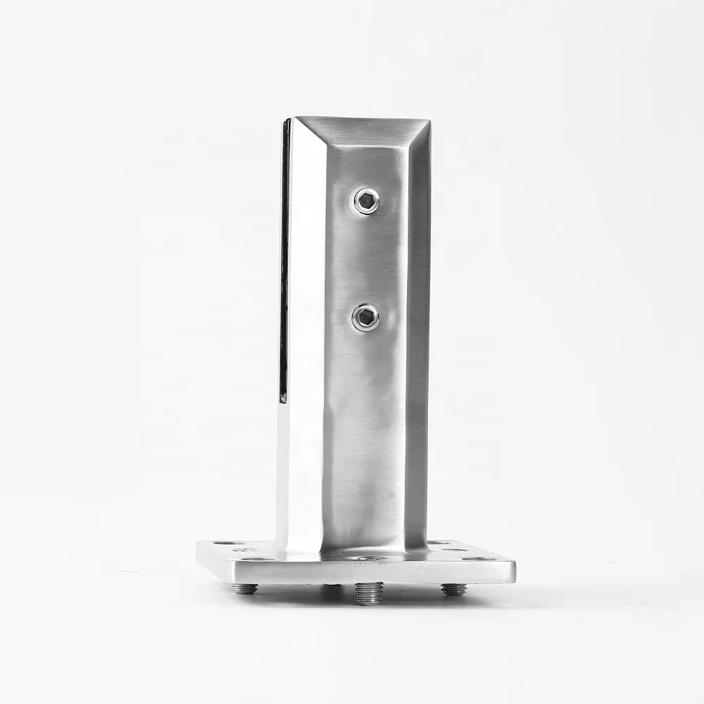 Hot Sale Stainless Steel Base Plated Square Adjustable Glass Spigot for Glass Railing Pool Fencing