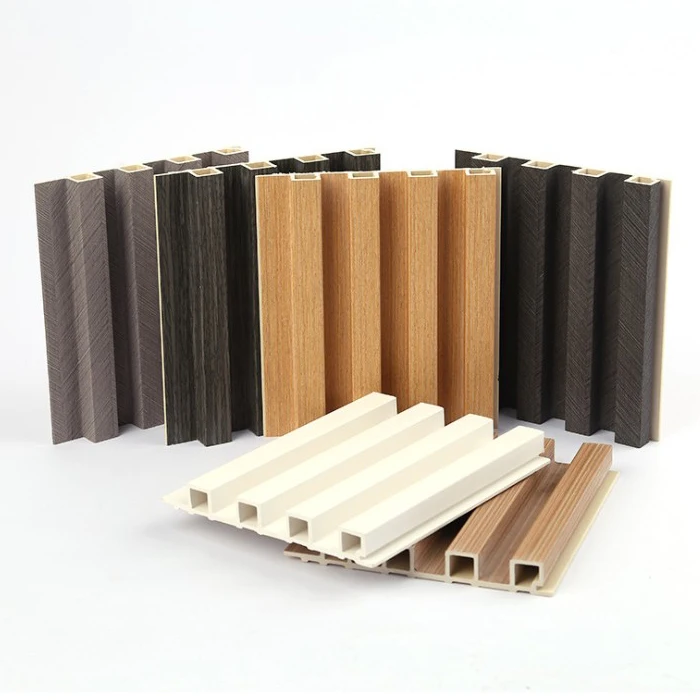 Home decor wpc wood plastic Interior background fluted great wall panels decorative wood wpc wall panel