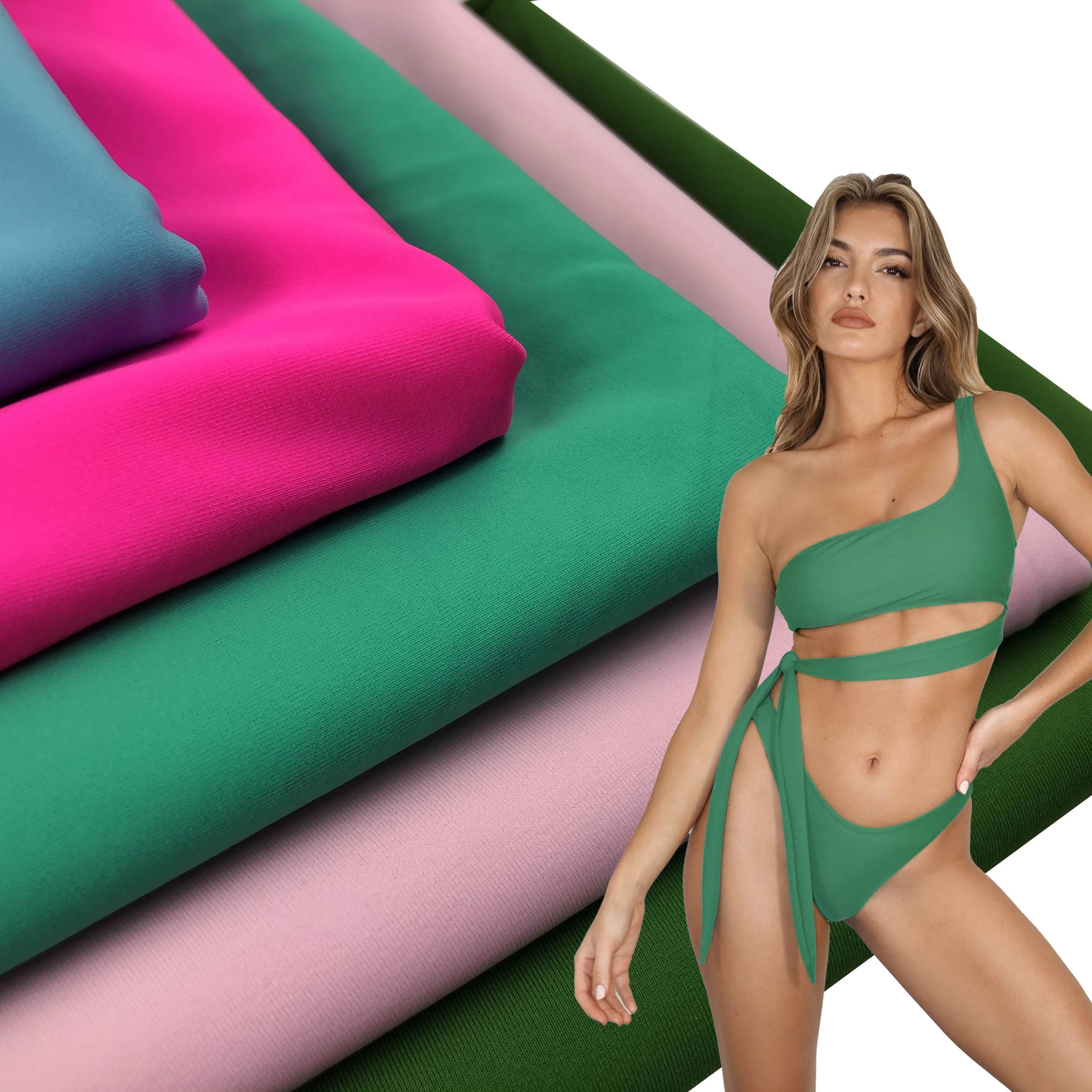 high color fastness tricot knitting single jersey bikini polyamide 80 elastane 20 fabric for swimwear