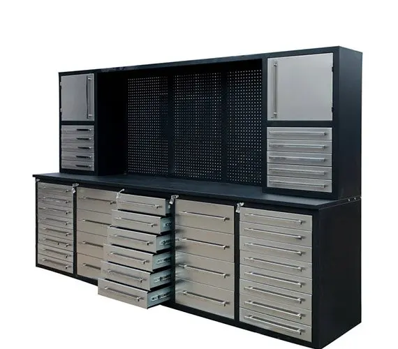 Detachable workshop workbench combination tool chest trolley garage cabinet