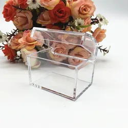 Handmade Wedding favors Bridal shower Gifts Party Decoration Transparent Candy Box Plastic Small Treasure chest jewelry box