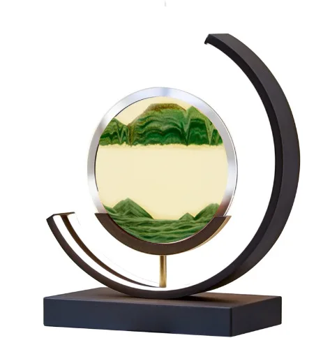 Dynamic Quick Sand Lamp Dimmable Led New Light 3D LED Flowing Sand Painting Table Desk Lamp  Art Table Lamp