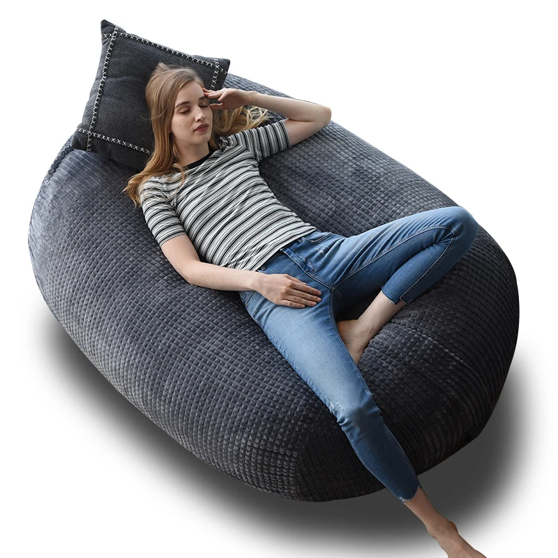5.5FT Comfortable DUO Bean Bag Large Size Foam Filled Bean Bag Bed Lazy Boy Bedroom Furniture Giant Chairs For Kids Teens Adults
