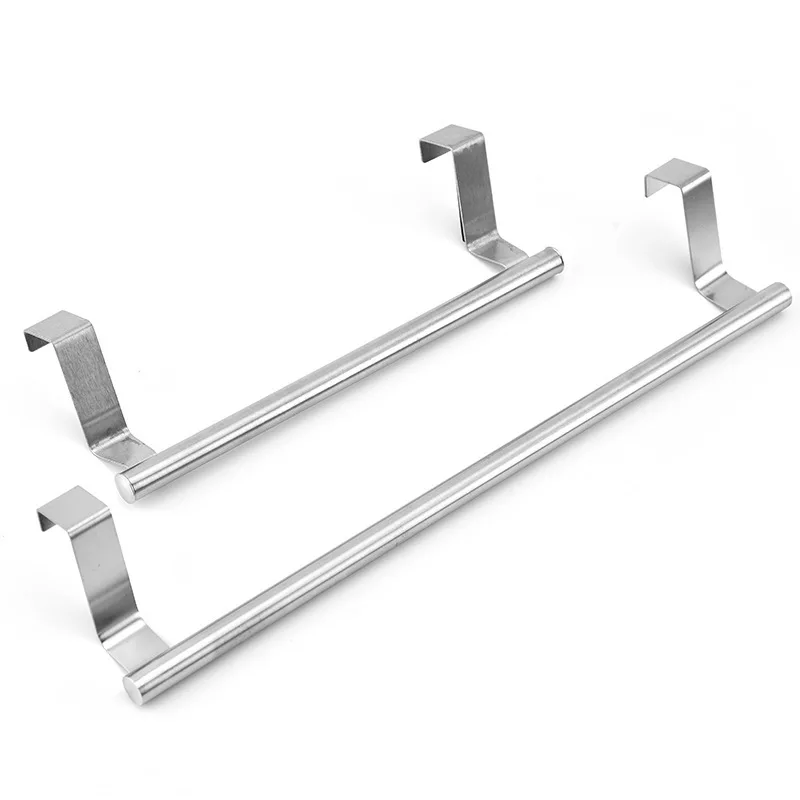 Wholesale Hanging Type Stainless Steel Single Pole Towel Bar Rack Cabinet Door Back Rag Hanger