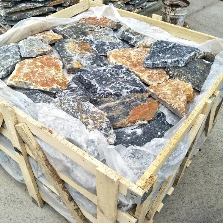 Wholesale Price Mixed Rustic Color Quartzite Dry Stack Stone Veneer Natural Exterior Stone Wall Cladding Outdoor Stone for Wall