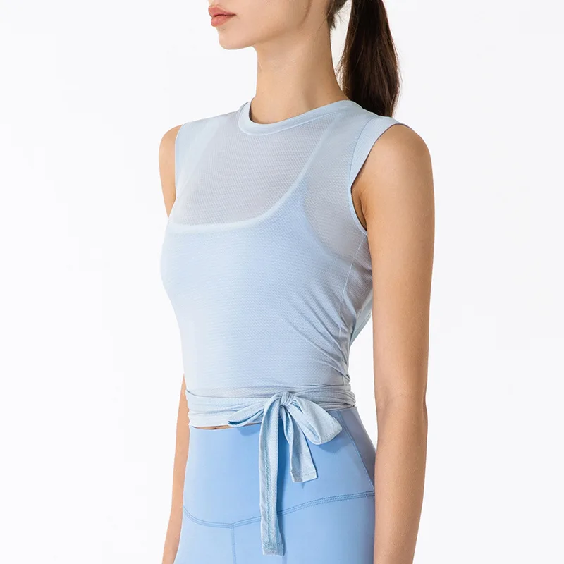 Women Stylish Cool Mesh Soft Comfortable Exercise Tank Tops Wholesale