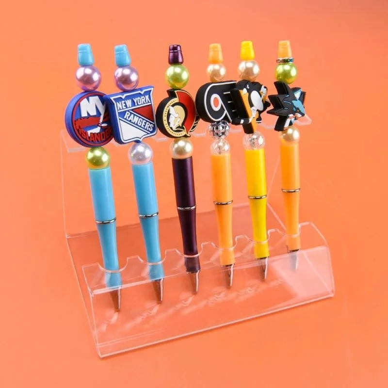 new arrival maple leaves silicone focal beads DIY beaded pen charms pvc decoration