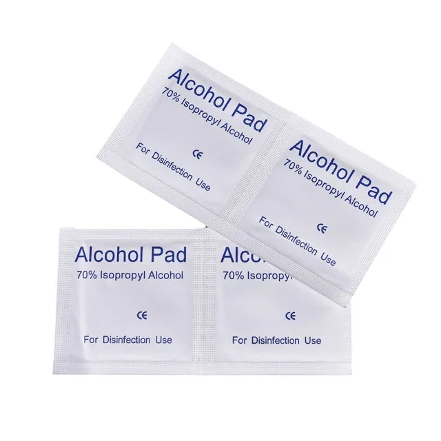 Wholesale Custom Design Nail Cleanser Single Pack Wipes 70% Isopropyl Alcohol Prep Swab Pads