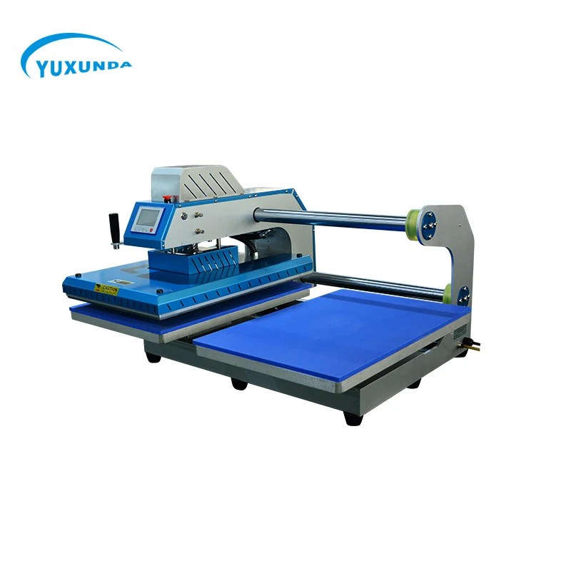 Yuxunda 18 Years Factory Auto Heat Press Pneumatic Sublimation Machine With 2 Pcs Heating Plates