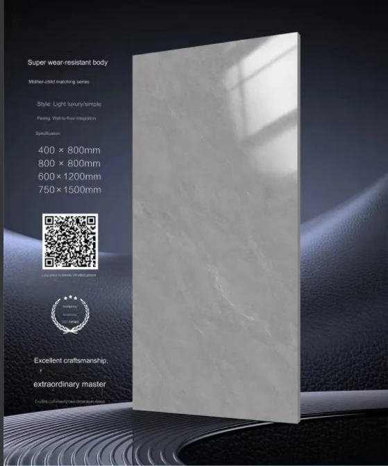 Modern design marble texture gray wall and floor tiles 750*1500 super wear-resistant suitable for villa use simple style