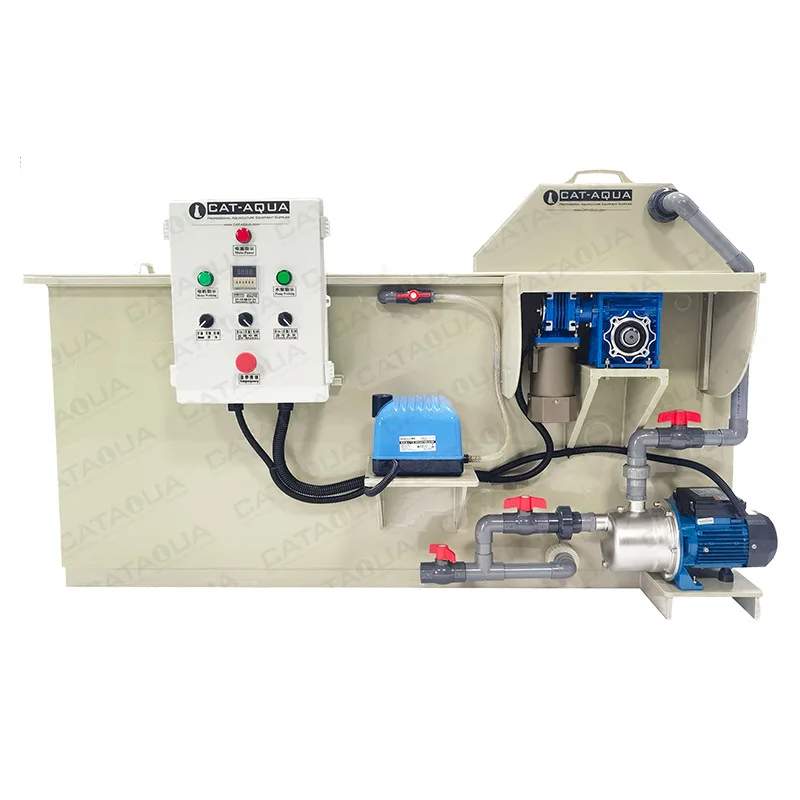 CATAQUA RAS Equipment All In One KOI Fish Pond Filter With Micro Drum Filter Used For Fish Pond Water Filter