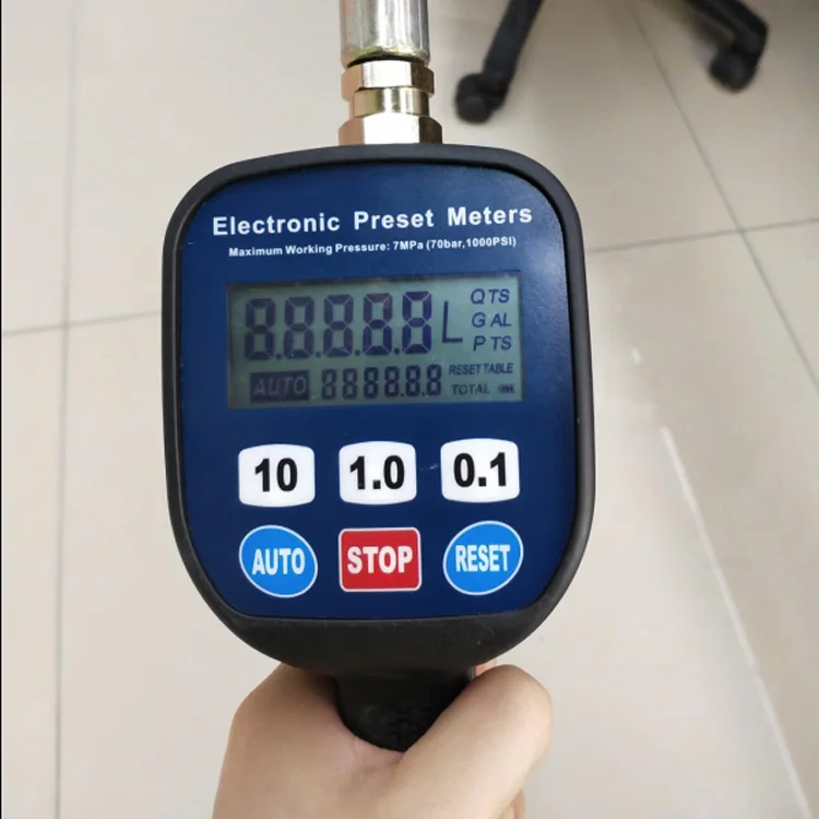DMECL High Pressure Presetting Digital Filling Oil Meter Dispenser Gun