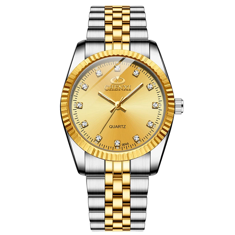 Hot Sale Lover Gift WatchWatch Luxury Business Stainless Steel Gold Watch Men and Women Classic Waterproof Couple