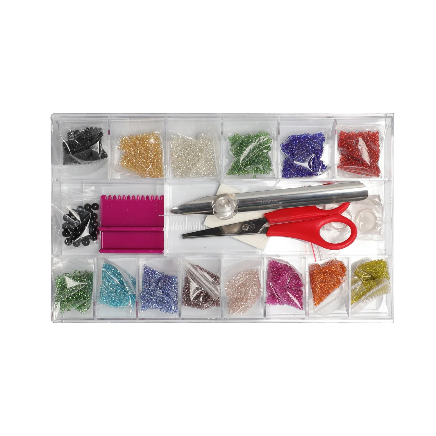 DIY Jewelry set Glass seed bead Weaving kit for necklace and bracelet design making