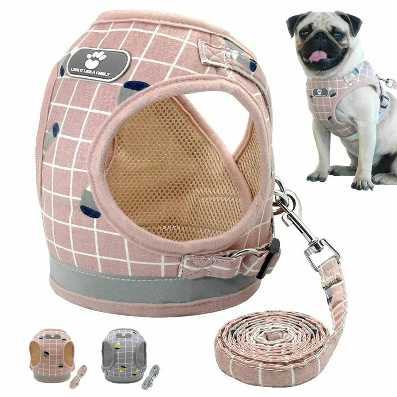 2021 Custom Cheap Price Designer Style Fashion  Luxury Comfort Soft Mesh Pet Dog Harness For Pitbull