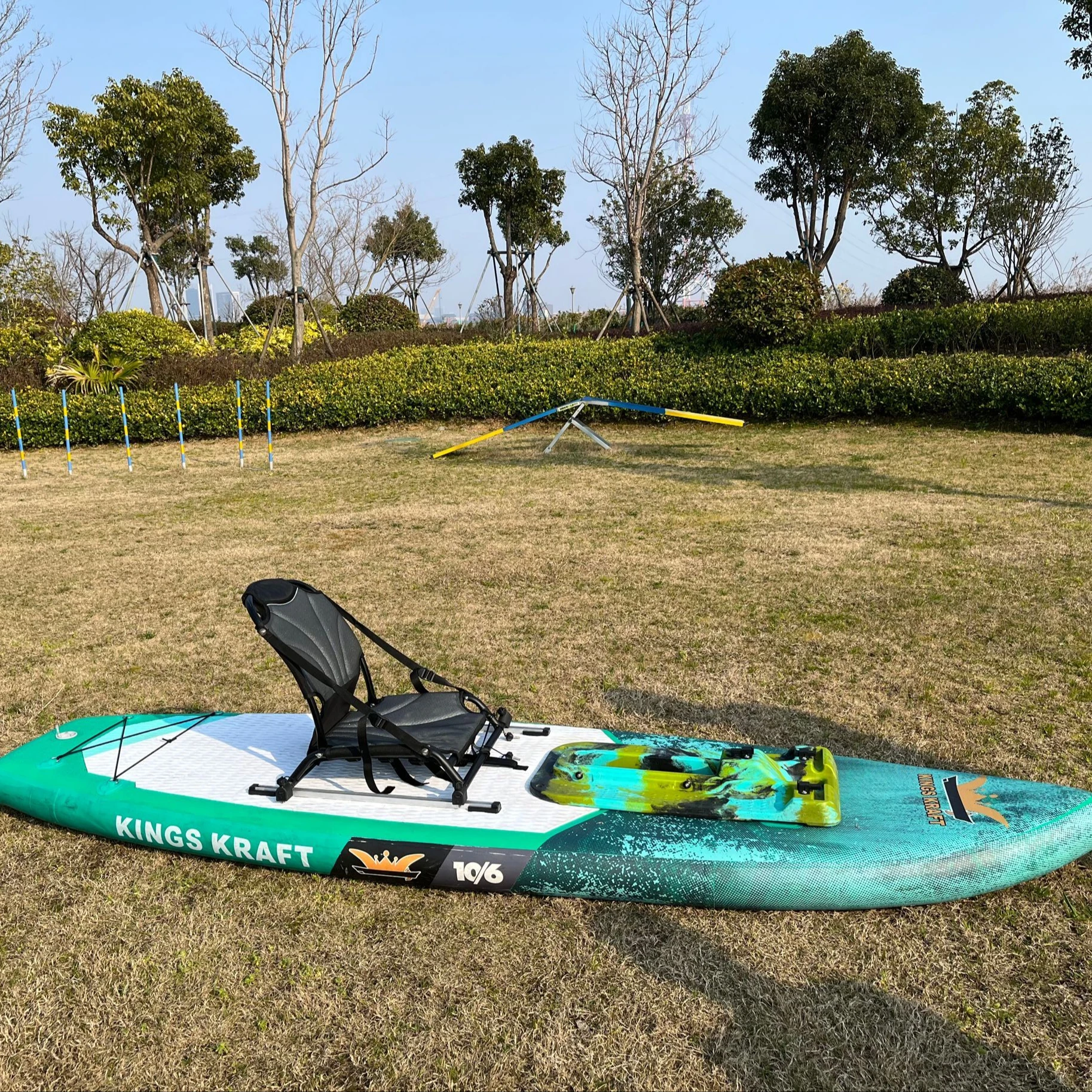 LULUSKY Hoble Inflatable Kayak Fishing Mount Foot Pedal Sup Inflatable Kayak Fishing