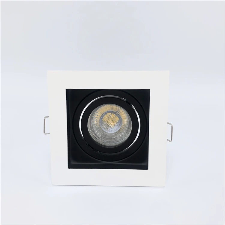Deep hole Halogen Gu10 mr16 Adjustable Square Recessed Ceiling gu10 Downlight fixture