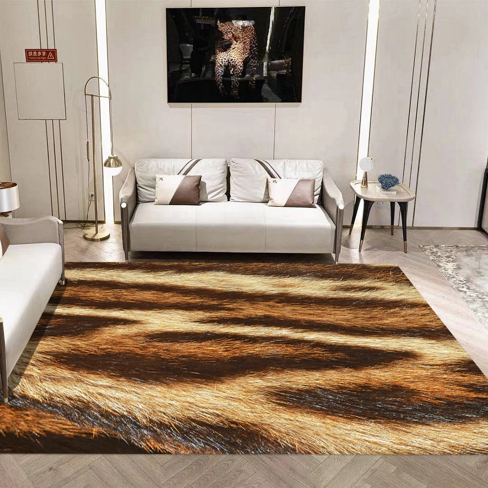 Traditional Custom carpets jacquard Anti Slip Large Living Room Printed 3D Carpet genuine cowhide rugs carpert living room