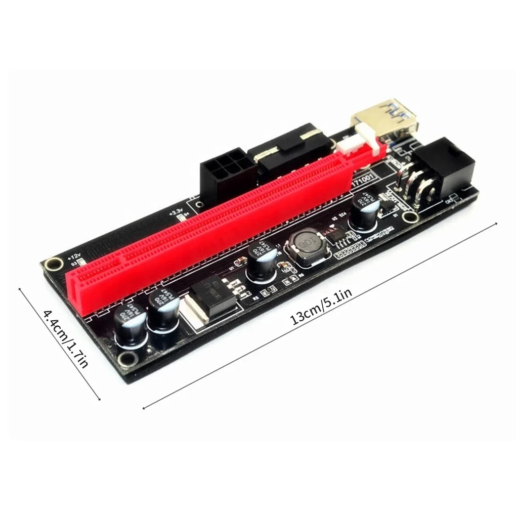  Новый черный VER 009S PCI-E Райзер 1X до 16X графическое расширение с 6 контактами 2 контактов для графического
