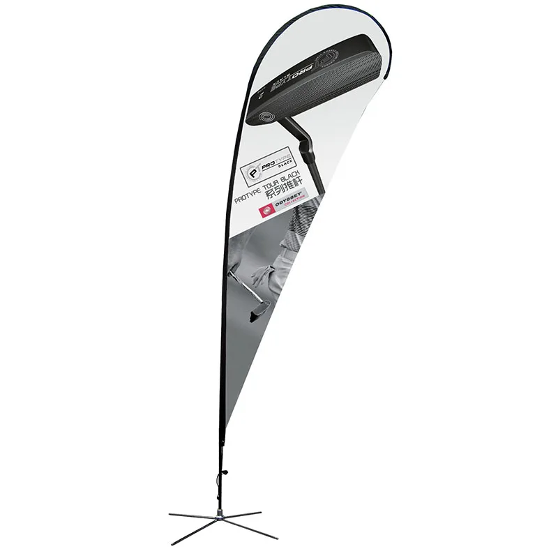 ADMAX Outdoor Flying Banner Promotion Custom Printed Advertising Feather Teardrop Flag Bali Bow Beach Flag With Corss Base