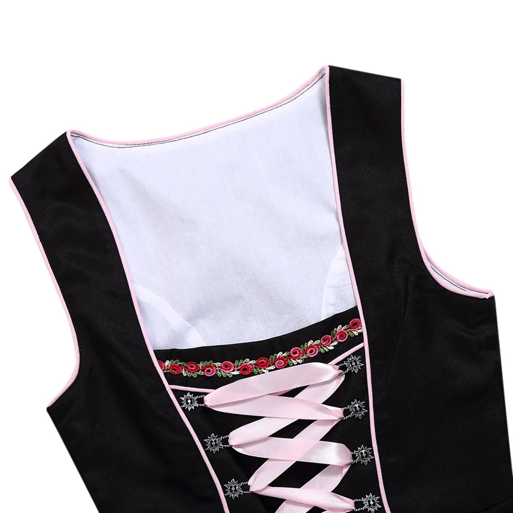 Ladies Traditional Bavarian Octoberfest Dresses German Beer Wench Costume Halloween Carnival Oktoberfest Dirndl Dress With Apron