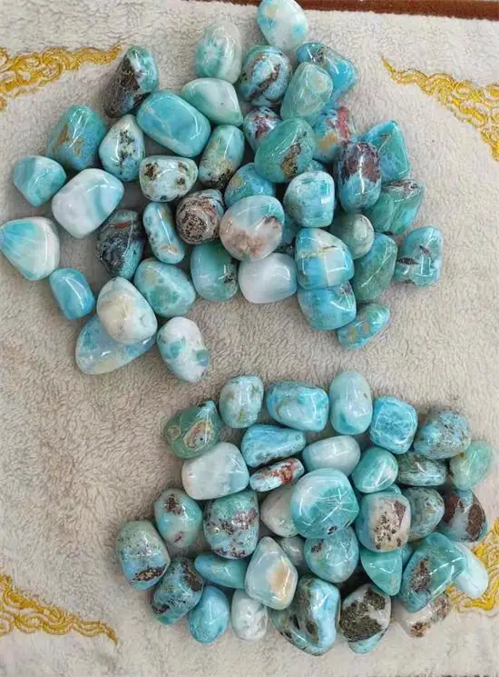 Wholesale A Grade Nature Gemstone  Free Shape Tumble Smooth Rough Larimar Stone DIY Jewelry Making