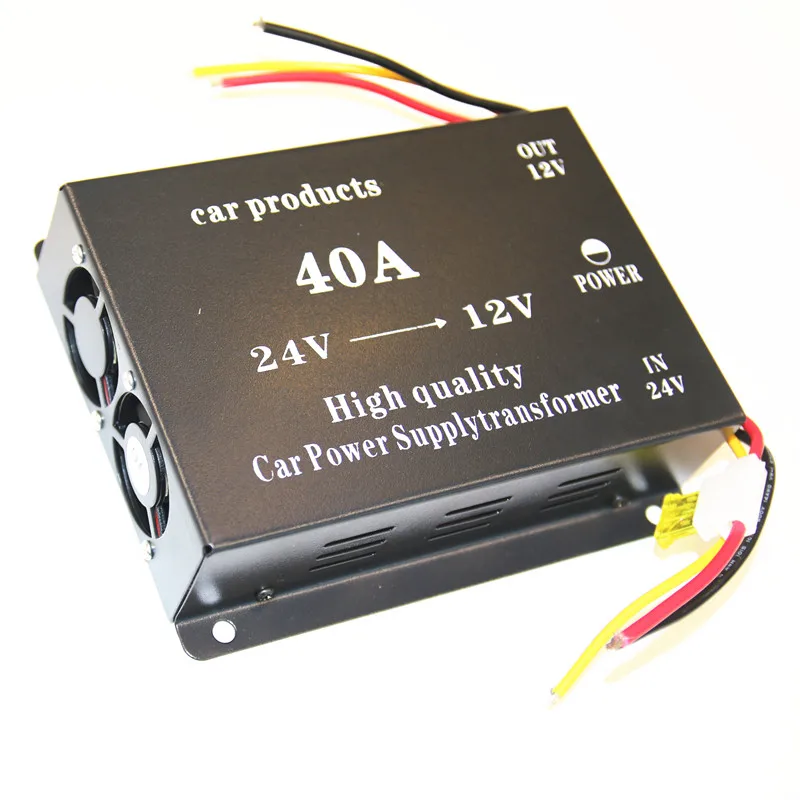 New Car Power Supply Transformer Dc To Dc 24v 12v 40A High Efficiency Step Down Bulk Converter