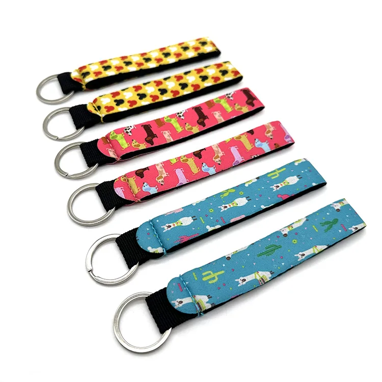 Wholesale Custom Neoprene Floating Keychain with Sublimation Screen Printing Logo Boat Swim Float Keychain