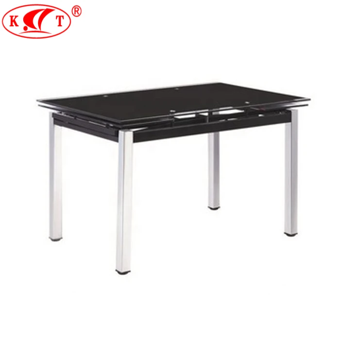 Modern Design home furniture Extendable glass top dining table cheap Retractable table