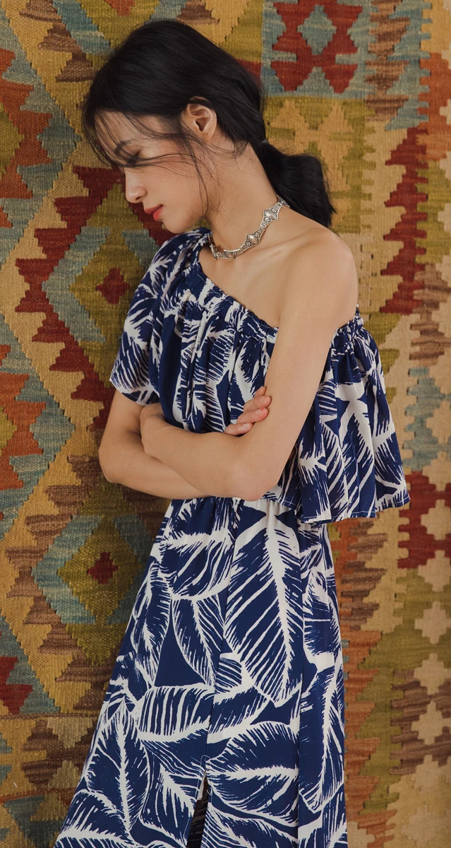 NO MOQ 2022 new design crinkle 53% viscose 47% rayon printed poplin fabric for dress