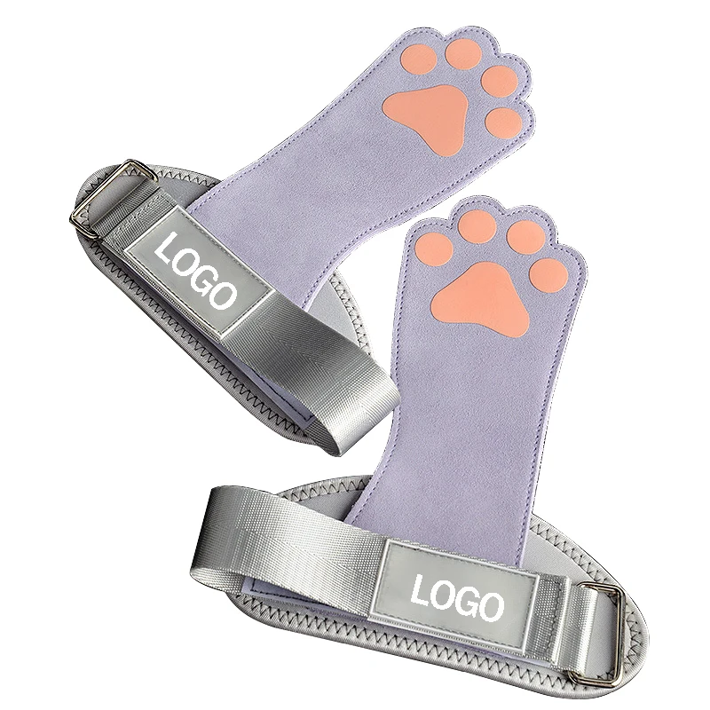 Custom High quality pull up Weight Lifting Type fitness Bar Grips gymnastics palm protectors leather Hand Grips for Girls Woman