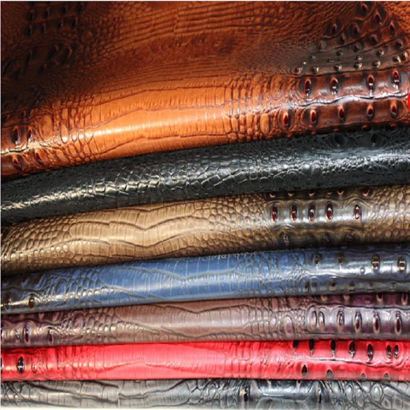 PVC crocodile alligator pattern rexine skin faux leatherette for stationery