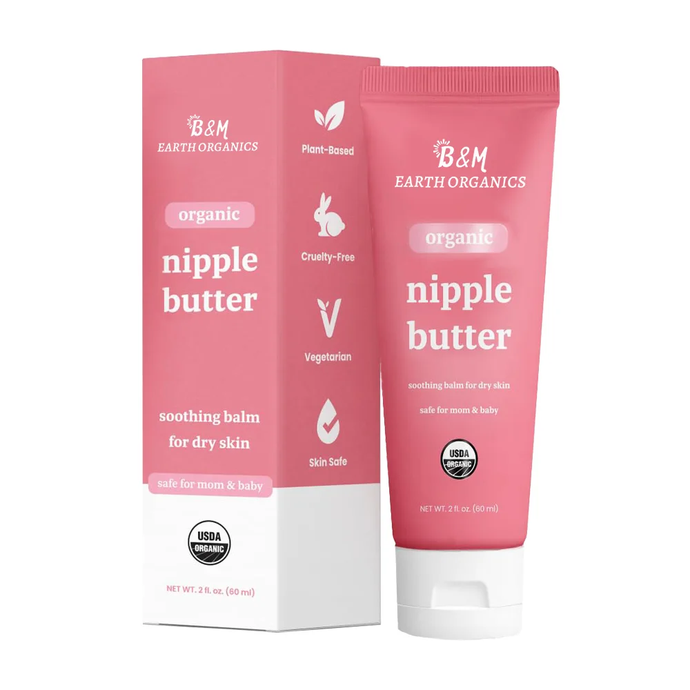 Organic Nipple Butter Breastfeeding Lanolin Free Nipple Cream Nursing Wash Balm Skin Breast Feeding Breastfeeding Essentials