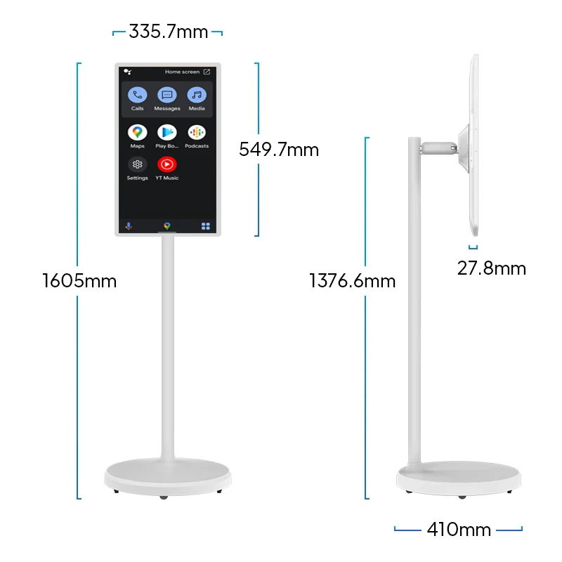 Samidisplay Portable Android Wireless Smart Touch Screen Monitor 24/27/32 Inch Home Entertainment LCD TV Rotatable Stand Tablet