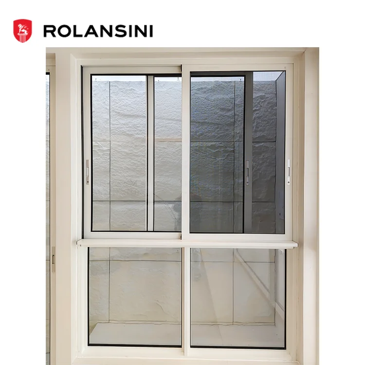 Rolansini 3 Tracks Cheap Double Glazed Glass Insulating Aluminium Canada Triple Pane Sliding Windows With Screen