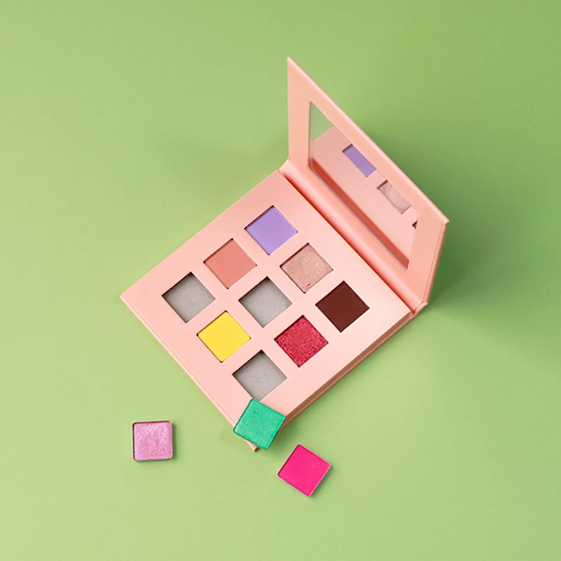 9 color eye shadow palette your own logo eyeshadow palette luxury packaging custom eyeshadow container design