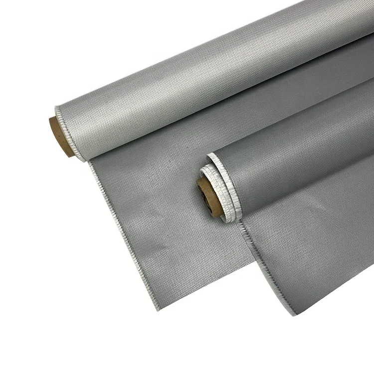 Silicone Rubber Cloth Weatherproof Fireproof Thermal Insulation  Fiberglass Silicone Coated Fabric Cloth