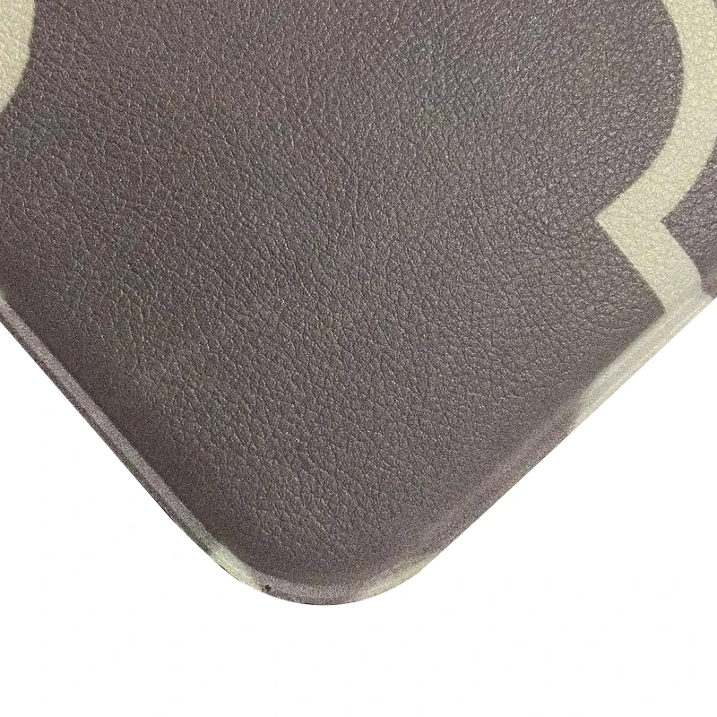 
5-8mm Environmental hot sales comfort anti slip easy cleaning pvc printed luxury toilet mat bathroom 