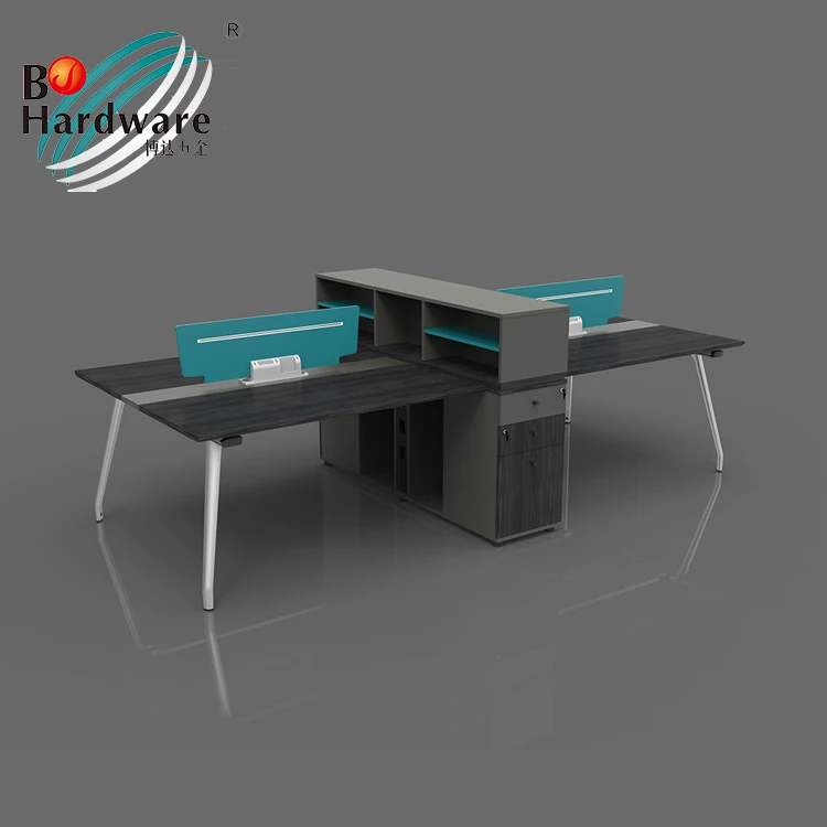 High Quality Furniture Modern Modular Desk System 4 Person Workstation For Office