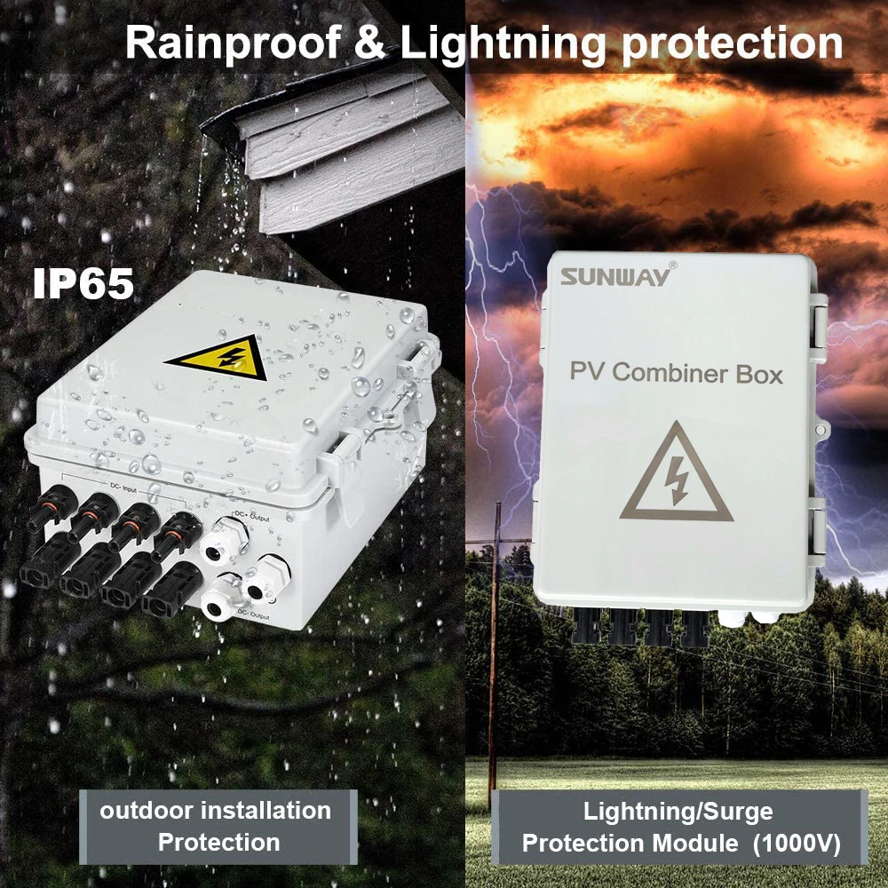 Factory directly plastic solar pv dc 4 string combiner 500v 32a 63a box pv string combiner box
