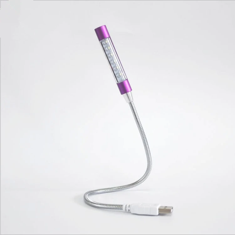Usb new strange flexible metal hose led light 6pcs super bright light bead notebook keyboard portable lamp USB light