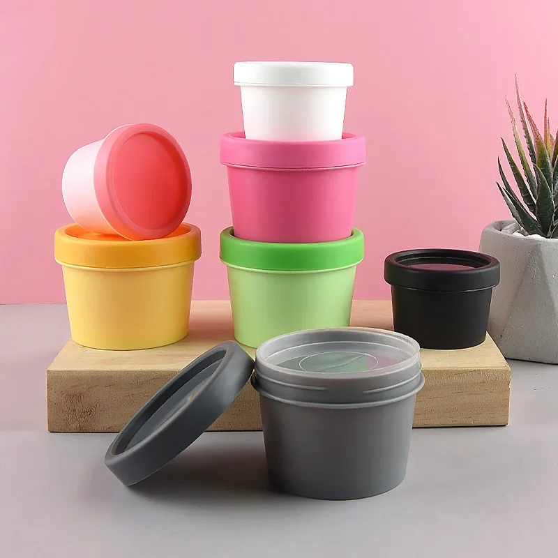 30g 50g 100g 200g 500g frosted plastic PP Colorful facial mask jar ice cream container