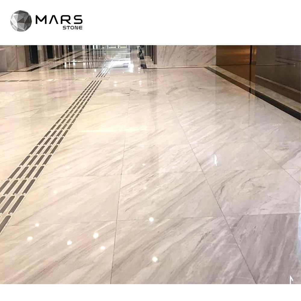 Marsstone Indoor Natural White Marble Greece Volakas Dramas White Marble Polished Tiles and Slabs for Hotel Design Decoration