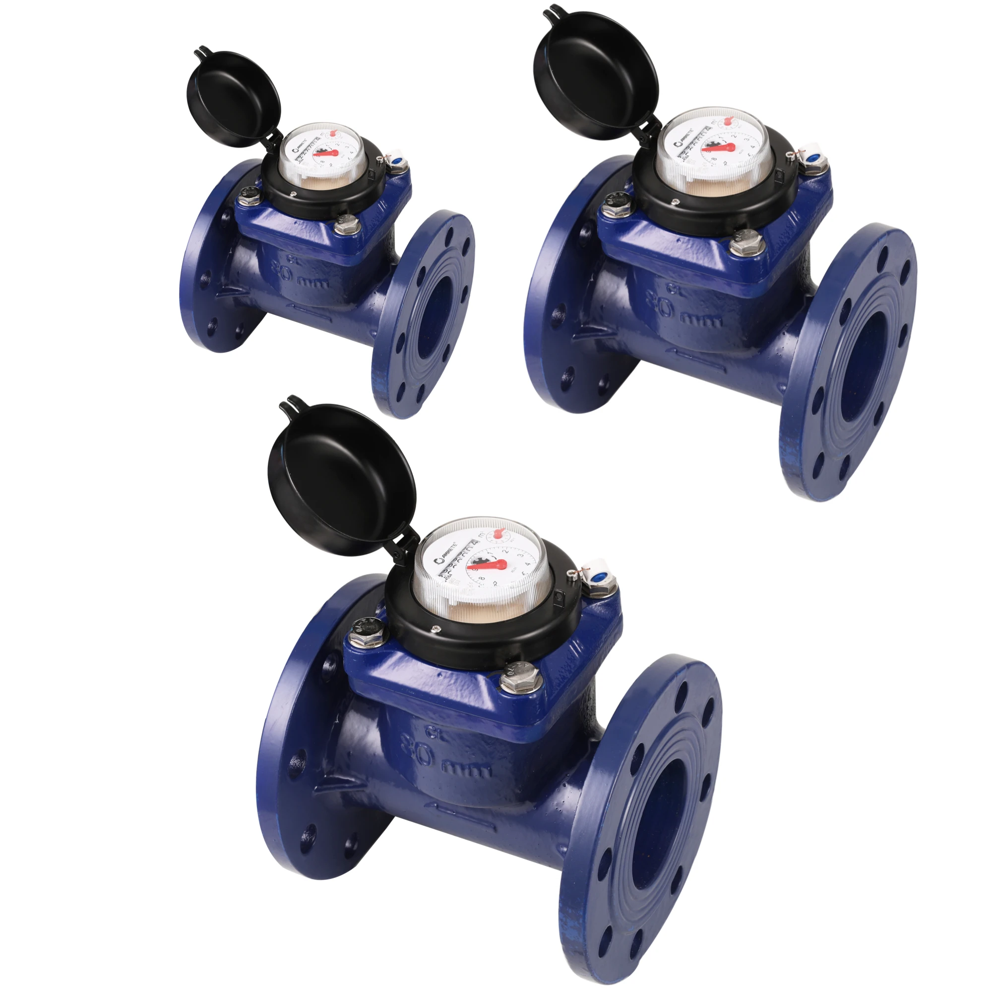 Agricultural irrigation Woltman Flanged with Glass Sealed Register Water Meter Removable Element Woltman Dry Dial