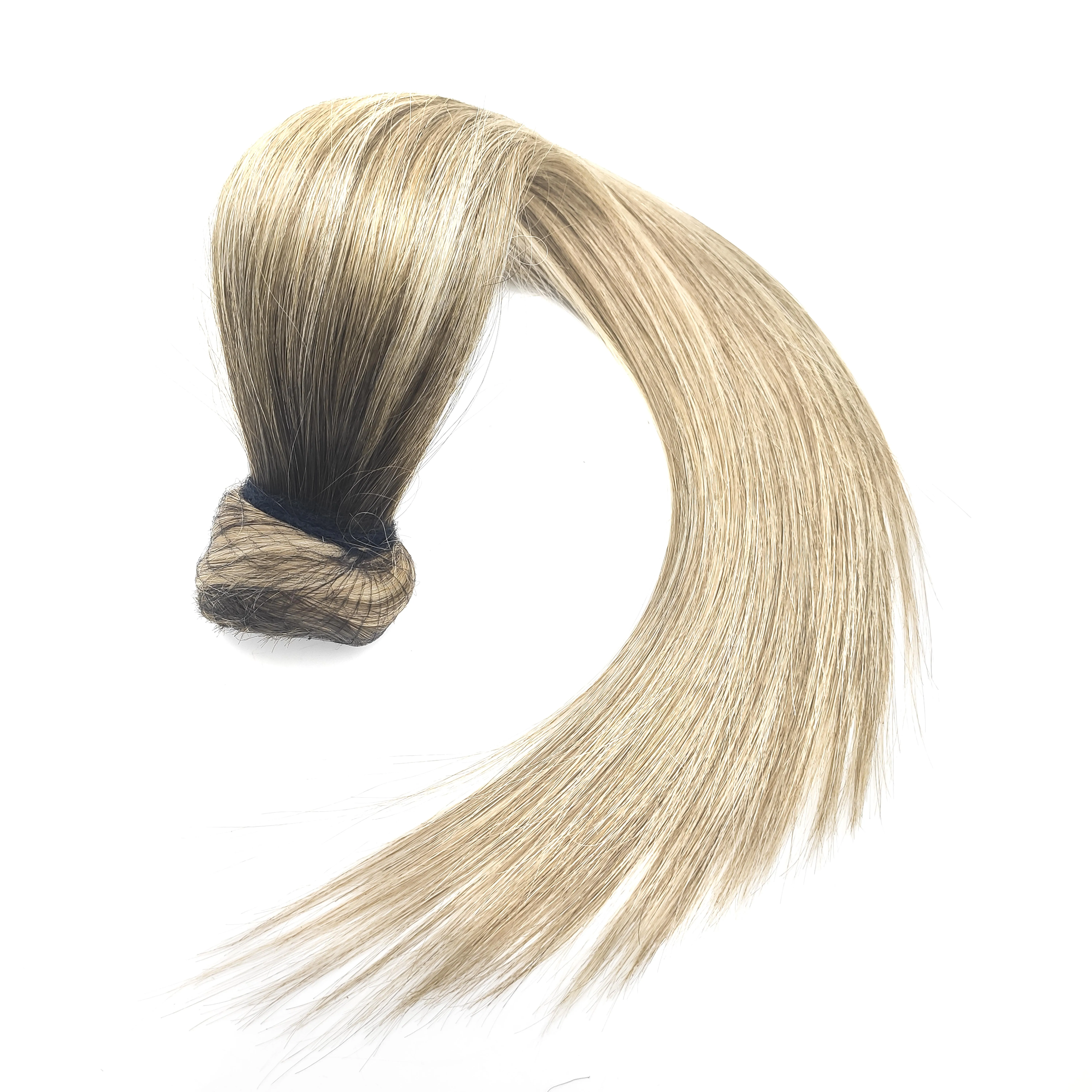 Remy Human Hair Extension Natural Human Hair Straight Blonde Ponytail Long Clip Ponytail