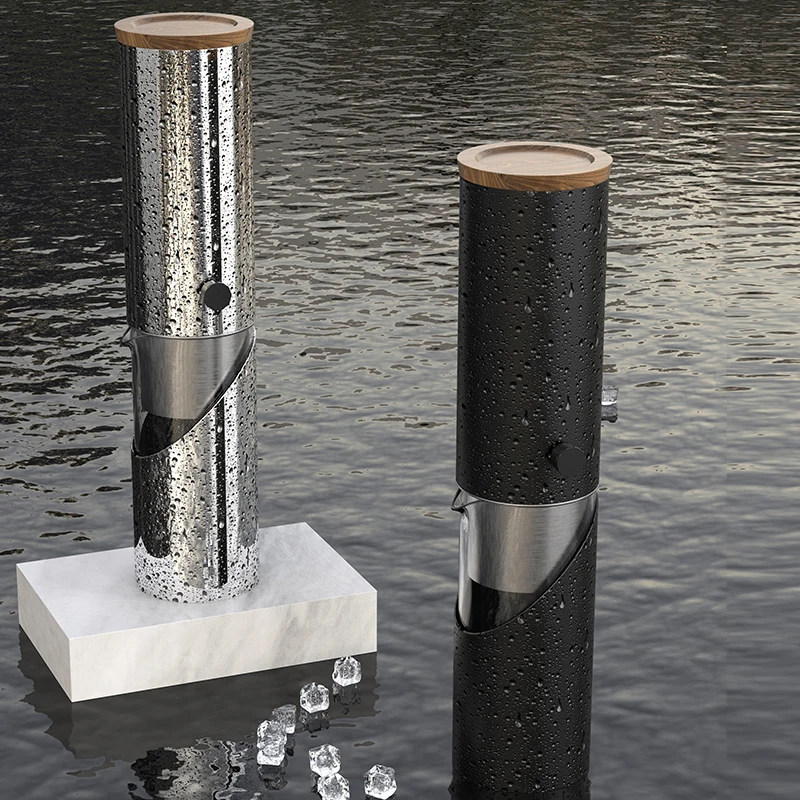 DHPO Portable Ice Drip Coffee Pot French Press Drip Brew Expresso Cold Brew Coffee Maker