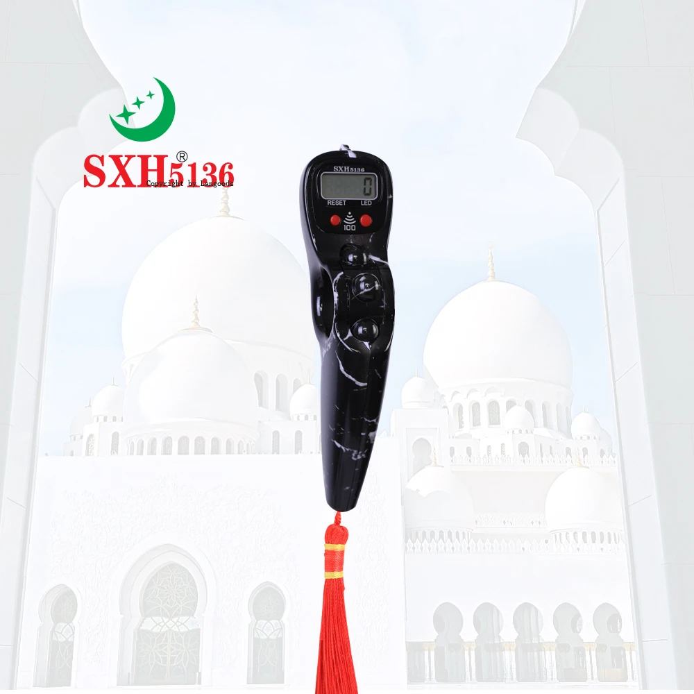 SXH5136 Factory Wholesale Electronics Digital Tally Counter With Beep Sound LED Light Prayer Digital Tasbeeh Beads Rosary